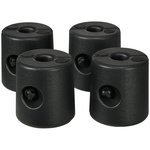 OUTSUNNY Lot de 4 poids de lestage cylindrique pour tonnelle barnum tente dim. Ø 22 / Ø 24 x 25H cm HDPE noir