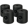 Voir la diapositive 1 : OUTSUNNY Lot de 4 poids de lestage cylindrique pour tonnelle barnum tente dim. Ø 22 / Ø 24 x 25H cm HDPE noir