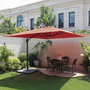 Voir la diapositive 5 : CONCEPT USINE Parasol  terracotta droit rectangle 3,95 x 2,95 m rotatif à 360 led CALVIA