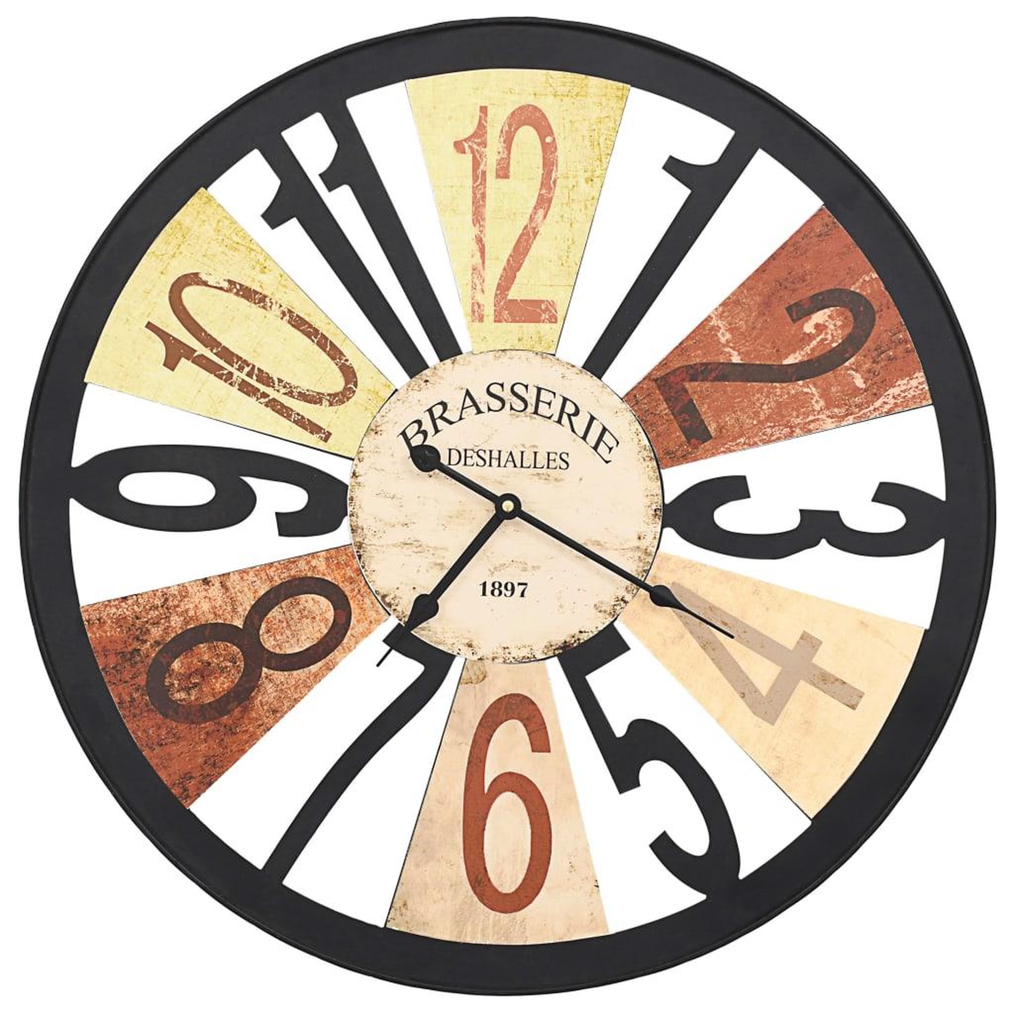 Voir la diapositive 2 : VIDAXL Horloge murale metal 60 cm multicolore