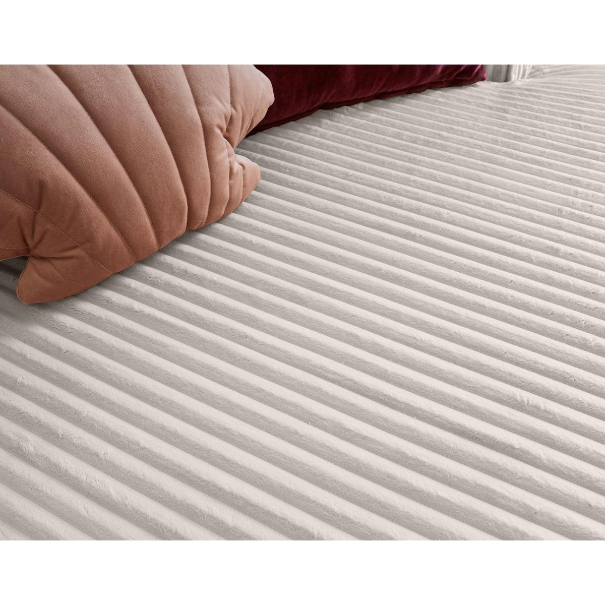 LISA DESIGN Ela - canapé d'angle droit - 4 places - en velours côtelé grosses côtes