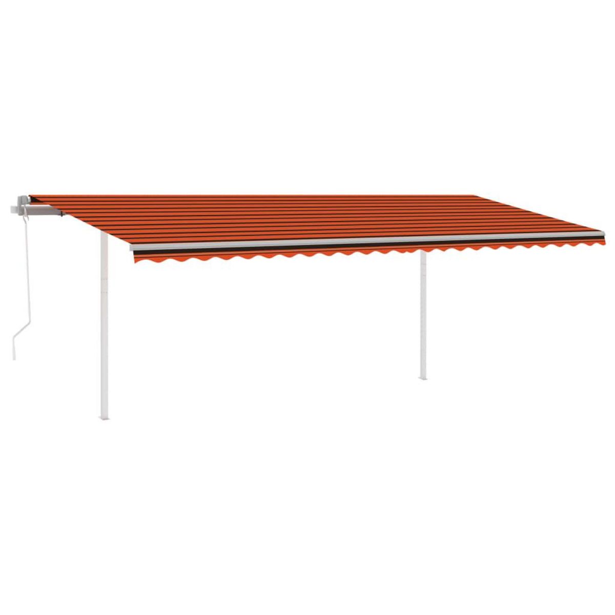 VIDAXL Auvent automatique retractable et poteaux 6x3m Orange et marron