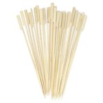 Lot de 100 Piques à Brochette Bois 30cm Naturel