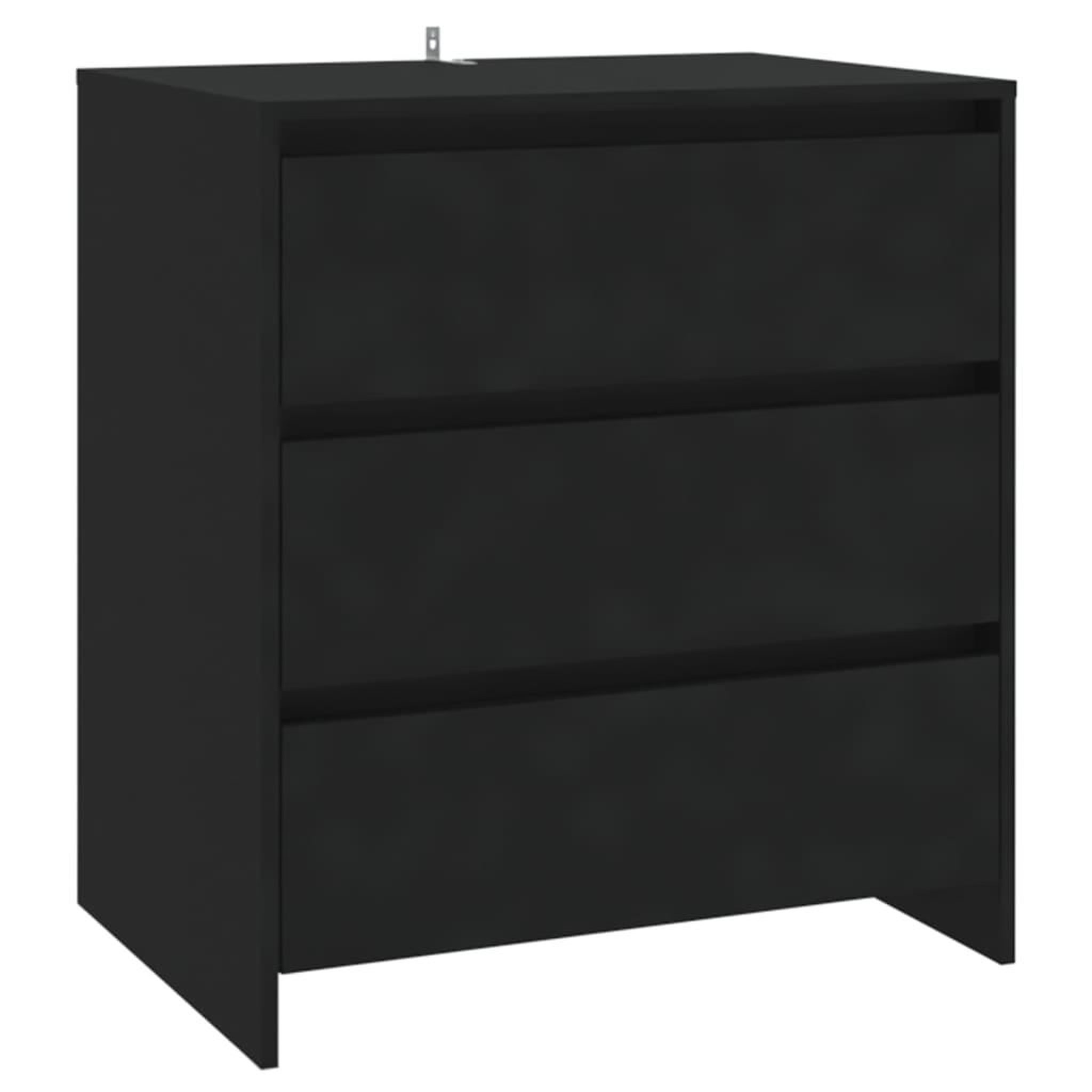 Voir la diapositive 2 : VIDAXL Buffet Noir 70x41x75 cm Bois d'ingenierie