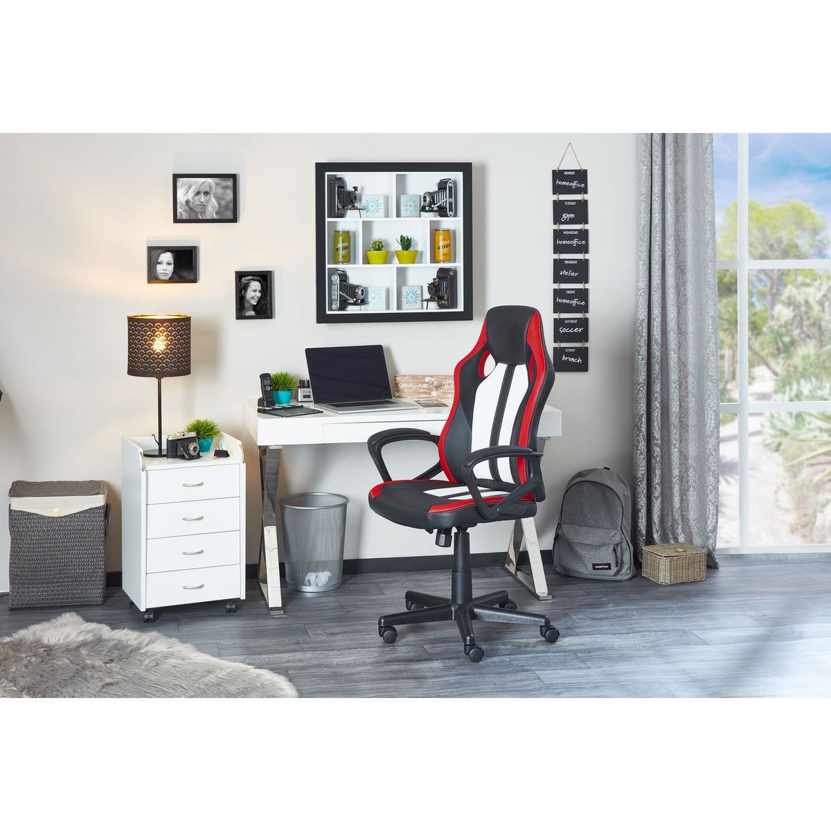 Fauteuil de bureau gamer pivotant ajustable en hauteur SPEED