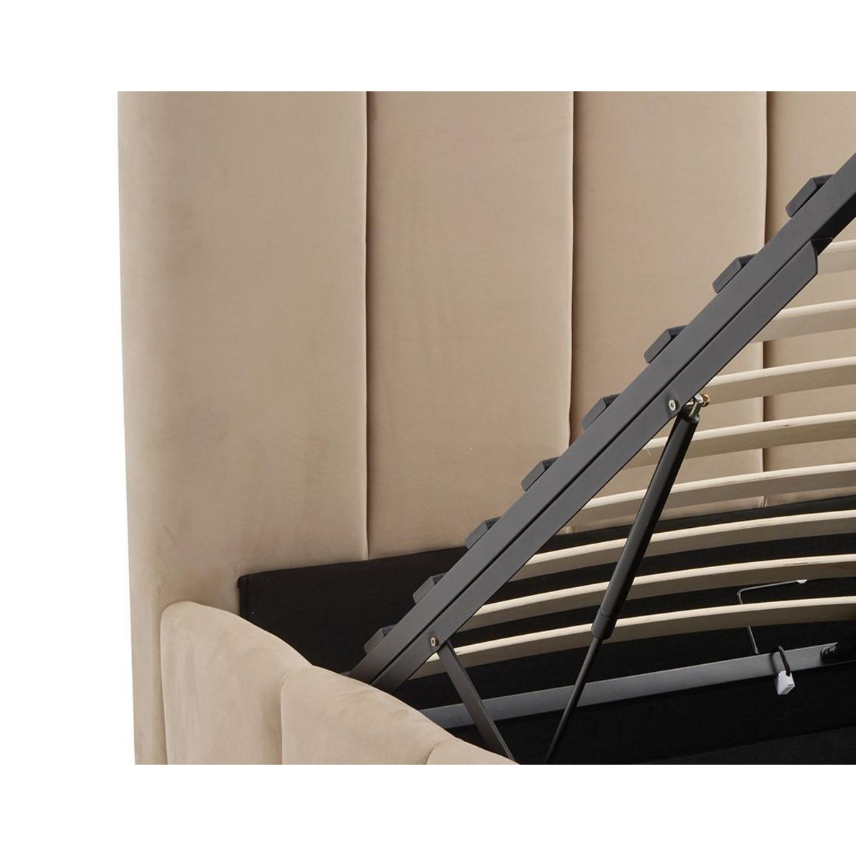 BEST MOBILIER Mermaid - lit coffre - 160x200 cm - en velours - sommier inclus