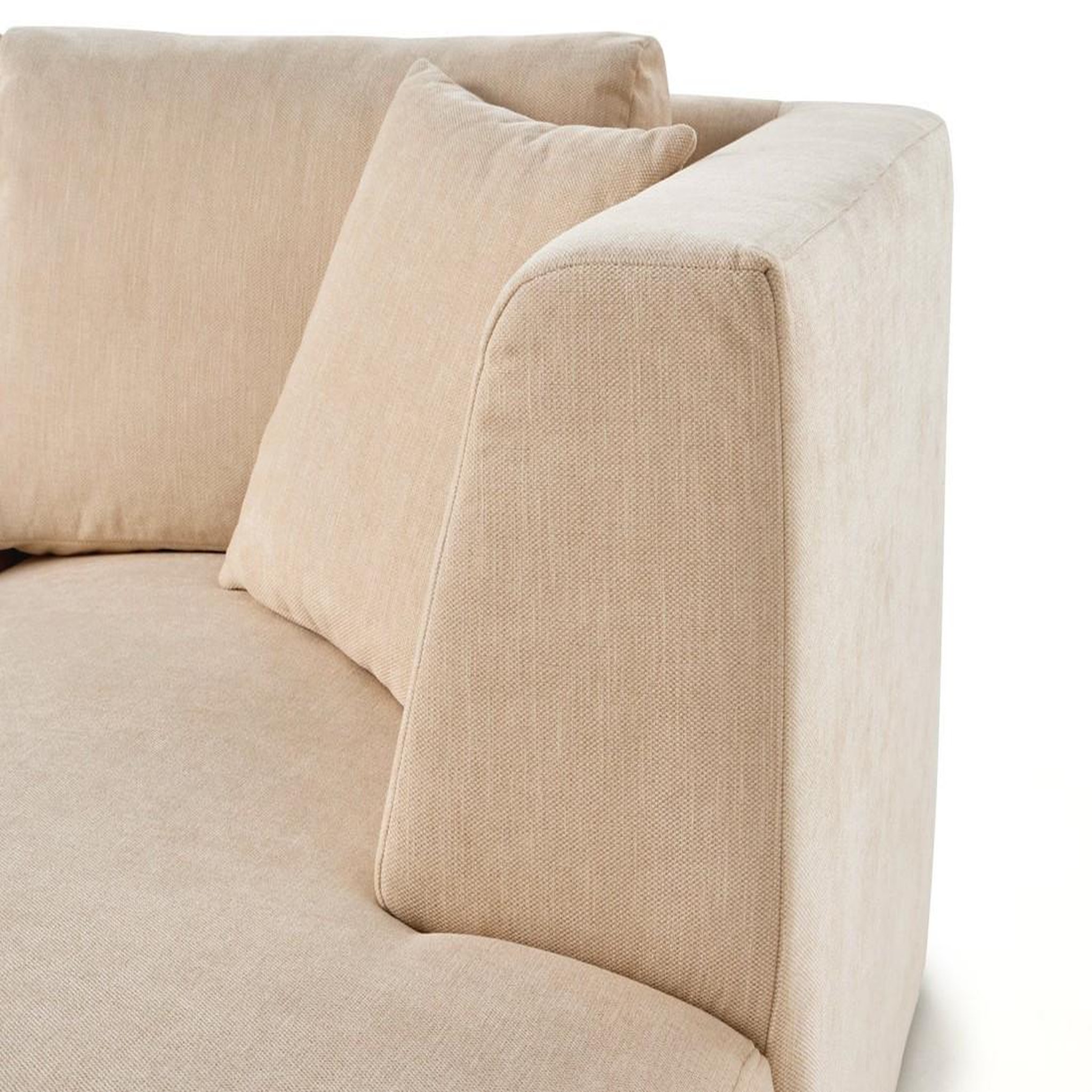 Voir la diapositive 5 : LISA DESIGN Santorini - module d'assise méridienne droit - en tissu texturé