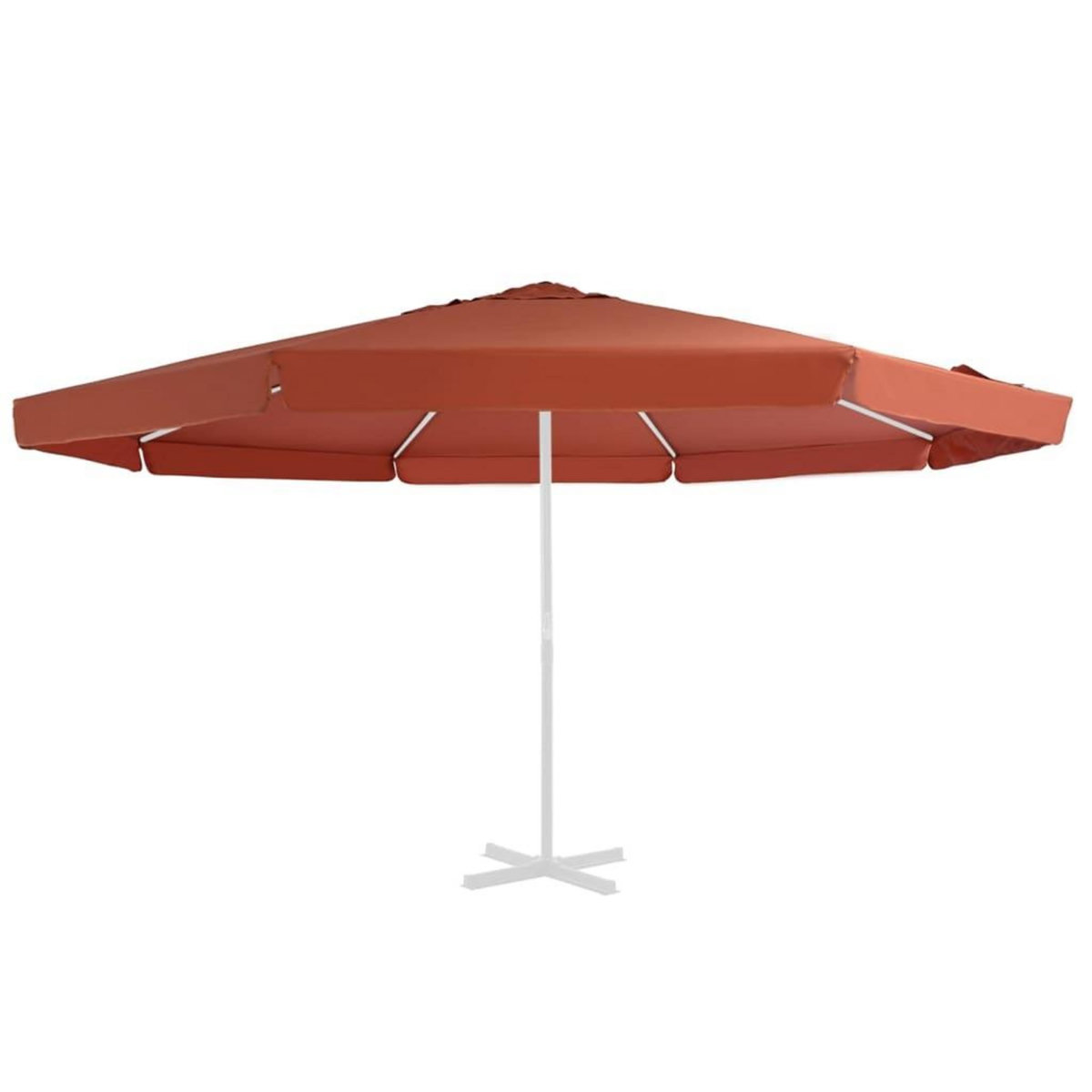 VIDAXL Tissu de remplacement de parasol d'exterieur Terre cuite 500 cm