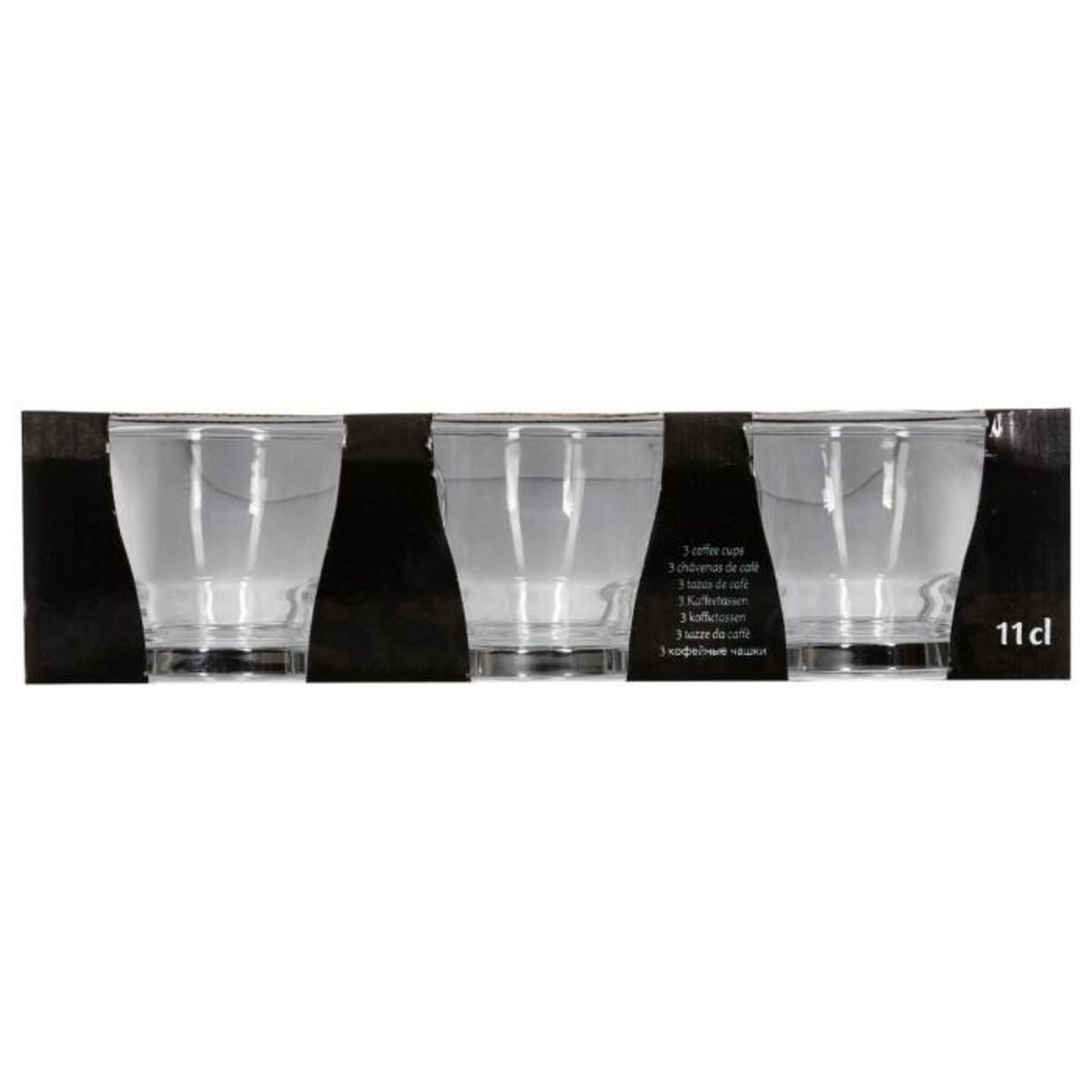 SECRET DE GOURMET Lot de 3 Mugs en Verre  Abel  11cl Transparent
