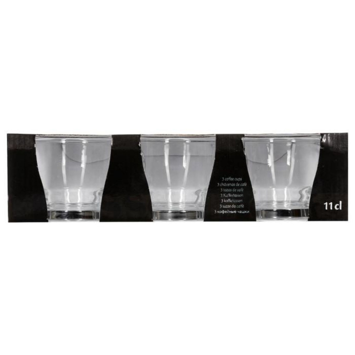 SECRET DE GOURMET Lot de 3 Mugs en Verre  Abel  11cl Transparent