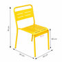 Voir la diapositive 3 : CONCEPT USINE Lot de 2 chaises de jardin empilables jaunes BERGAME