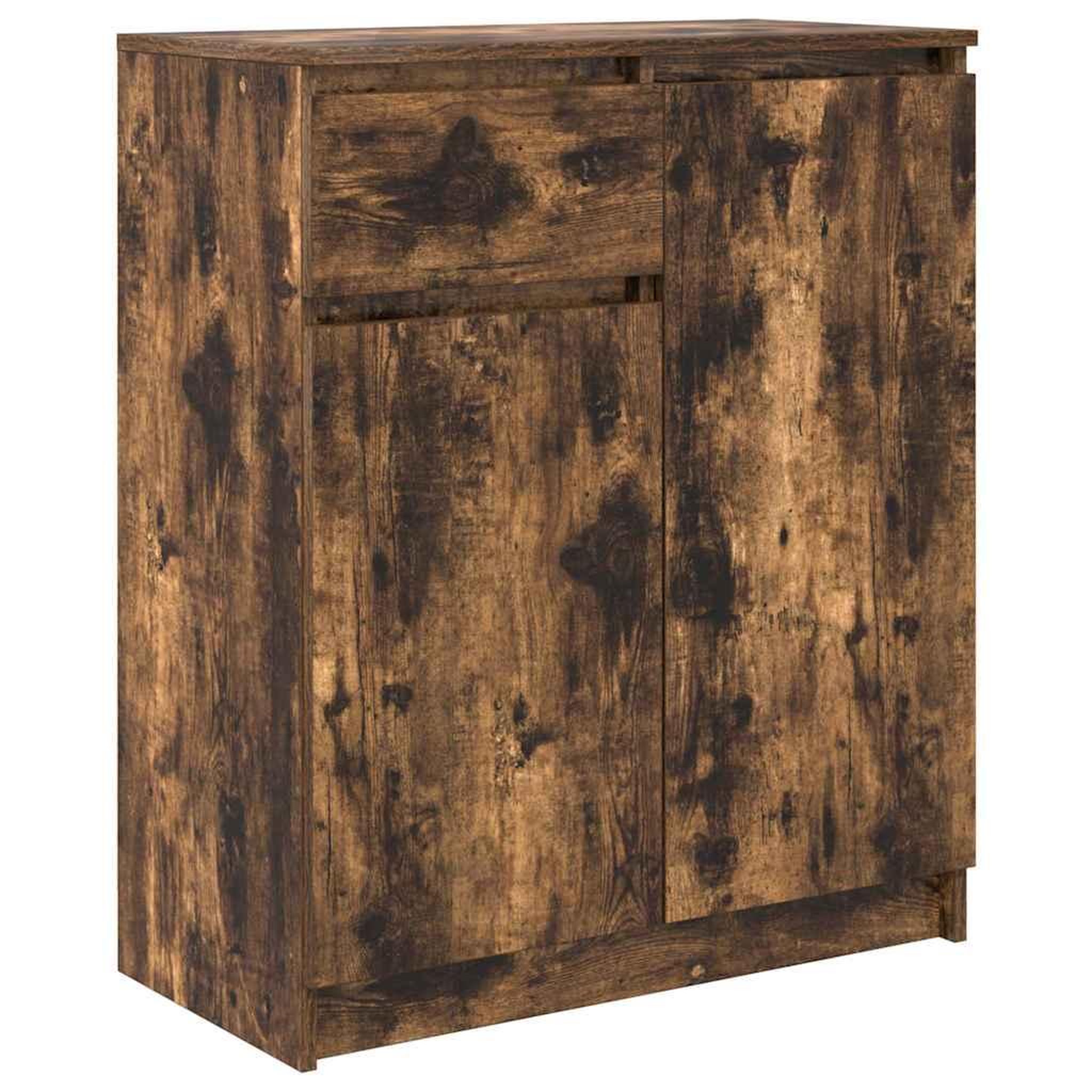Voir la diapositive 2 : VIDAXL Buffet avec tiroir chene fume 71x35x84 cm bois d'ingenierie