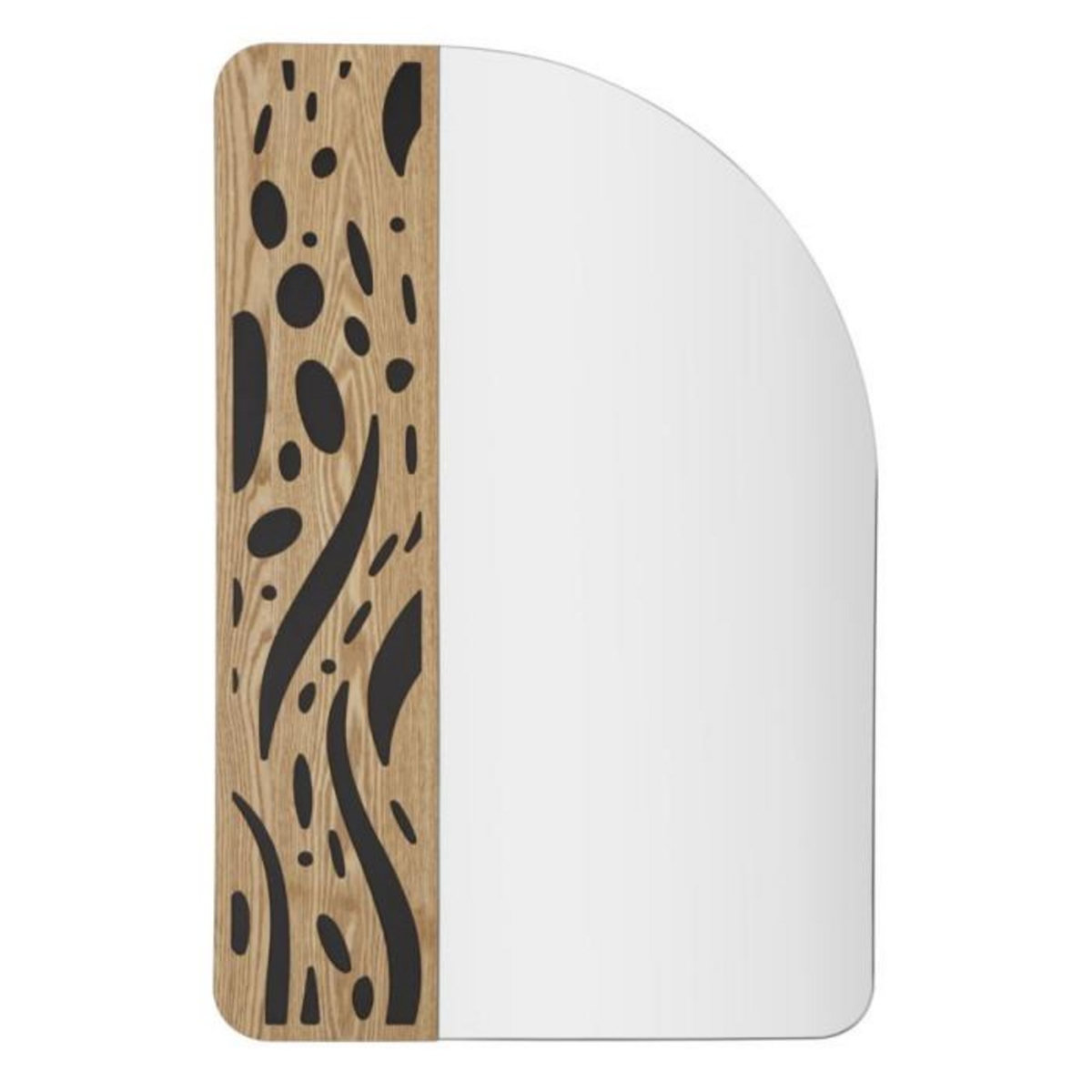 Paris Prix Miroir Mural Déco  Terry  90cm Naturel & Noir