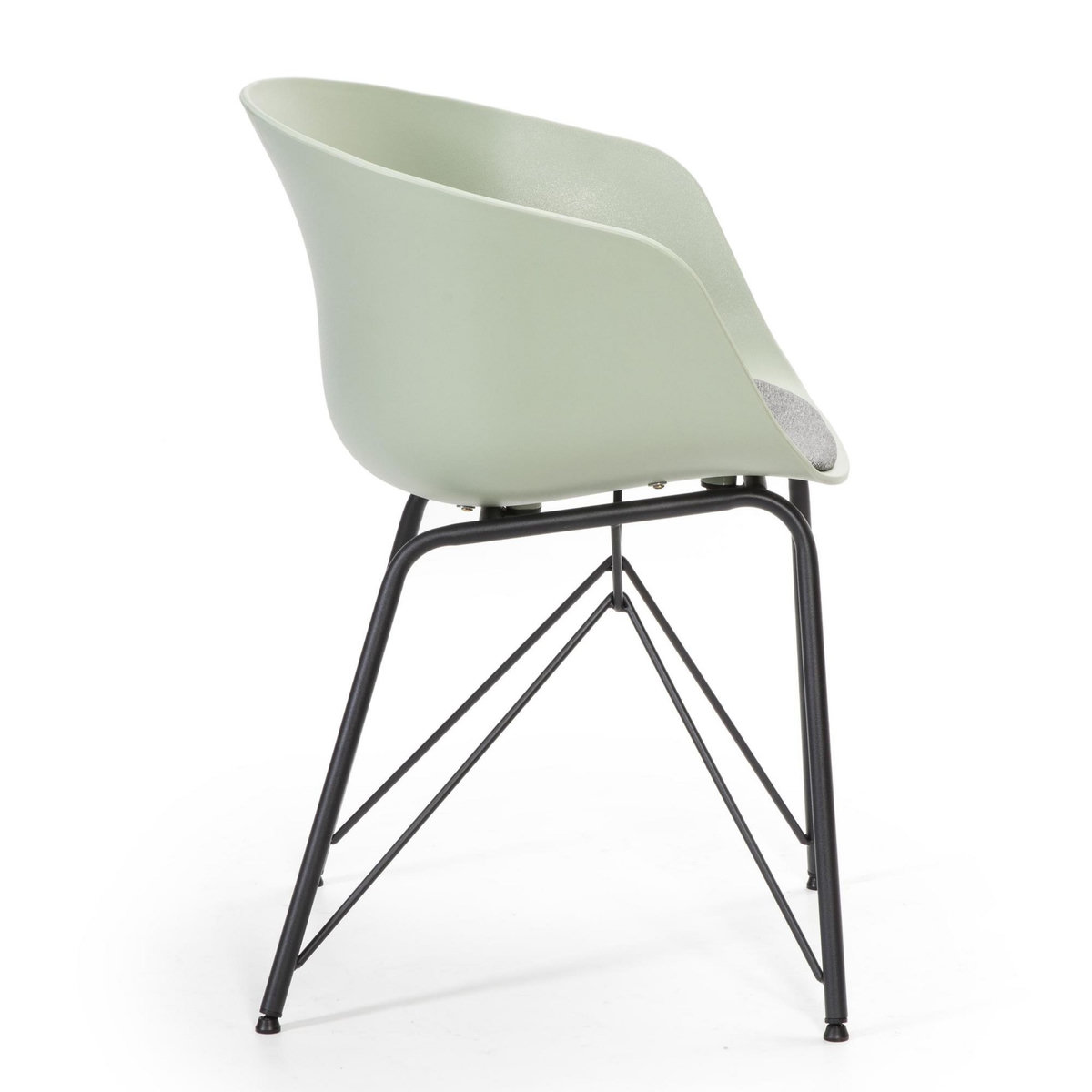 VS VENTA-STOCK Fauteuil pour Salle à Manger Alba Couleur Vert, Assise rembourrée