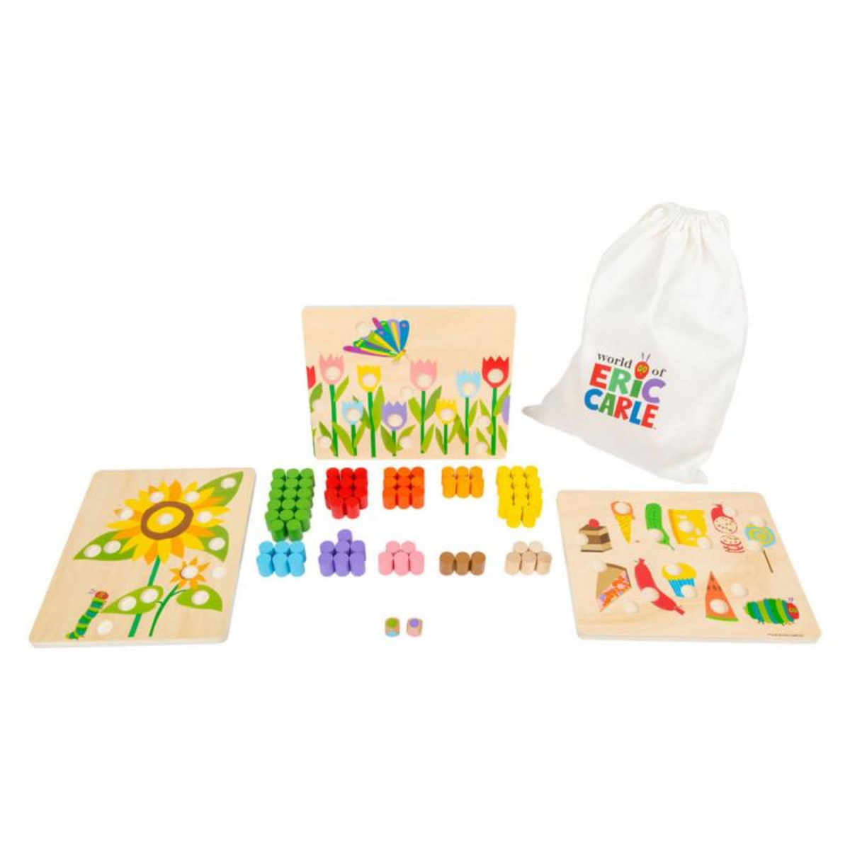 SMALL FOOT Small Foot - Caterpillar Never Enough Wooden Color Game 11431