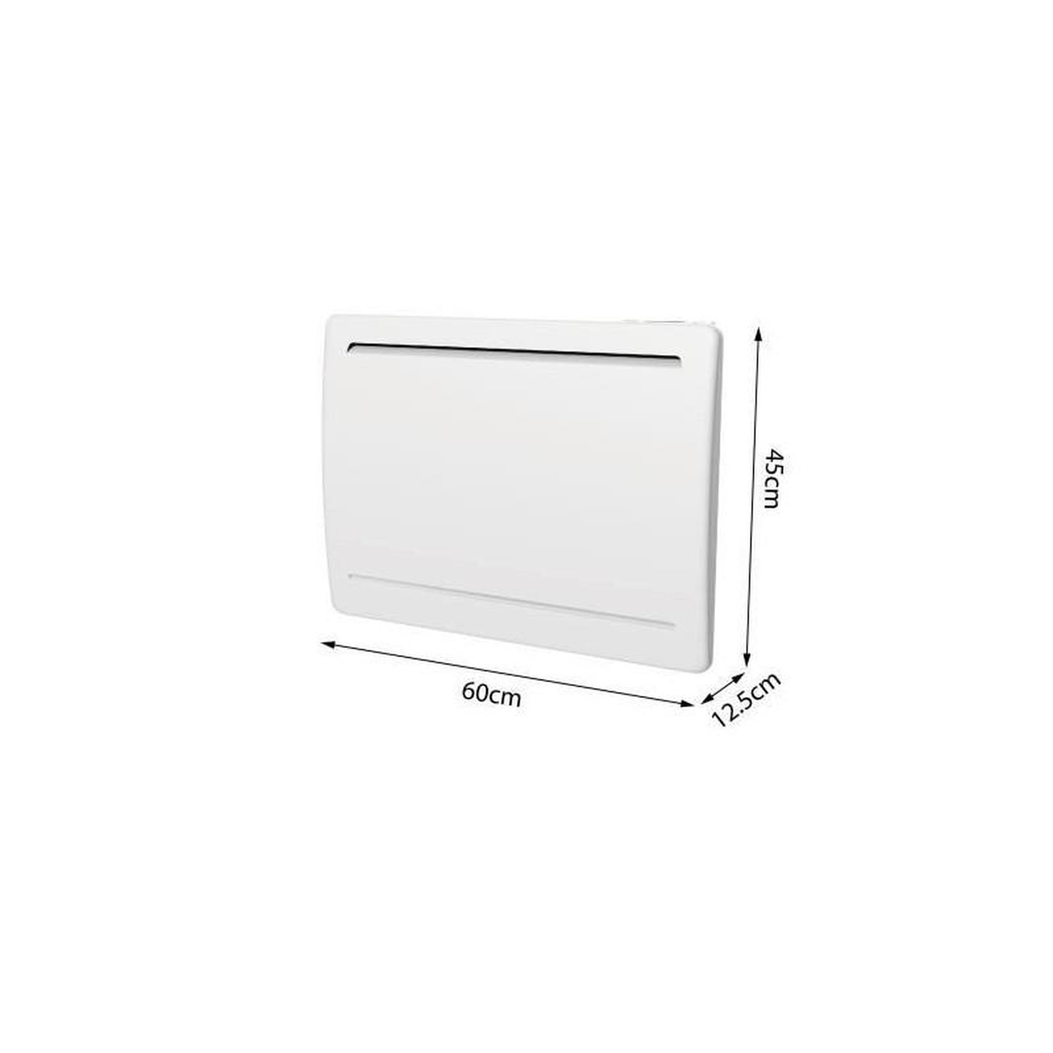 Voir la diapositive 4 : OCEANIC Radiateur électrique fixe a inertie seche céramique 1000W OCEANIC Rubis - Design galbé - Blanc - NF
