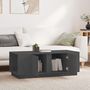Voir la diapositive 3 : VIDAXL Table basse Gris 110x50x40 cm Bois massif de pin