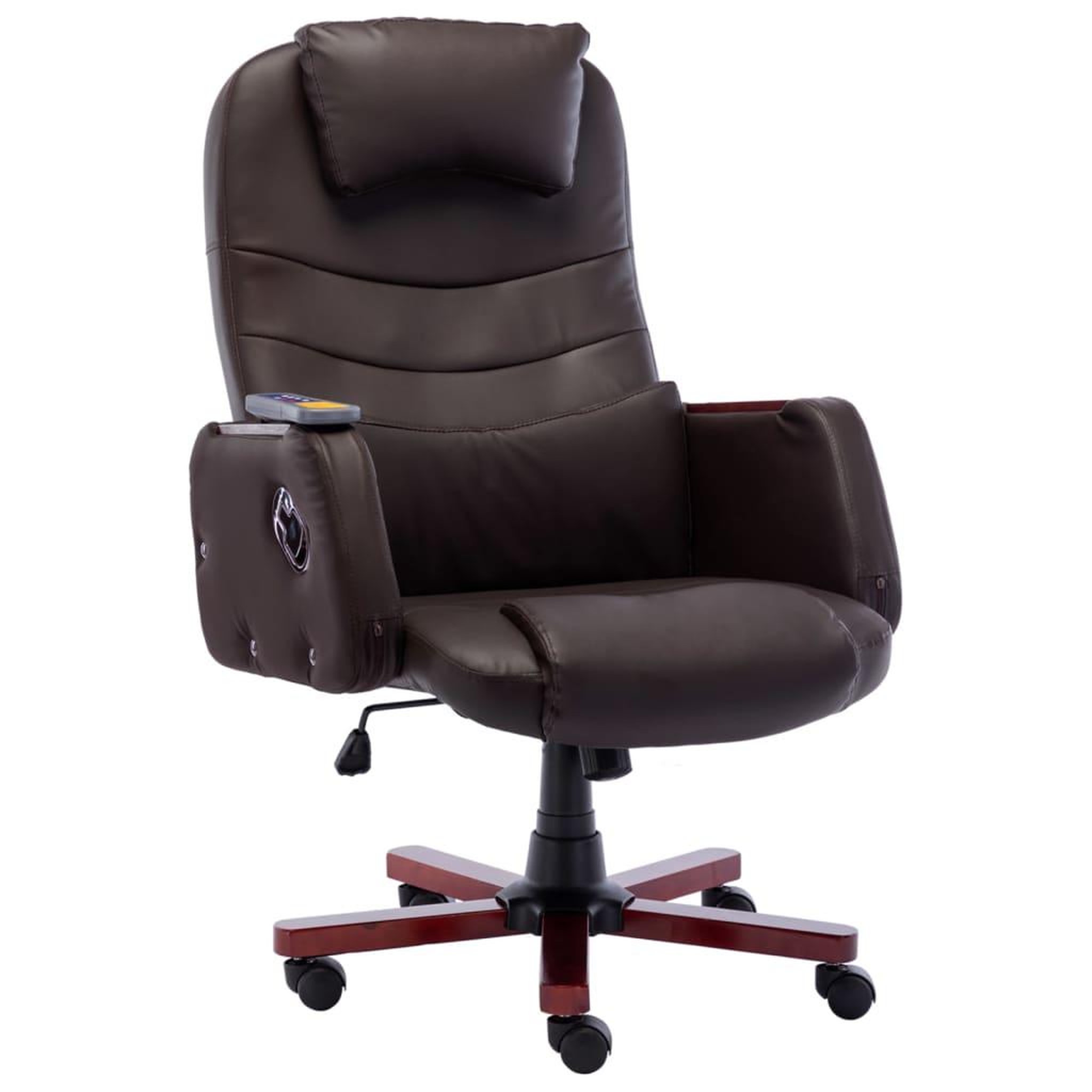 Voir la diapositive 1 : VIDAXL Chaise de bureau de massage Marron Similicuir