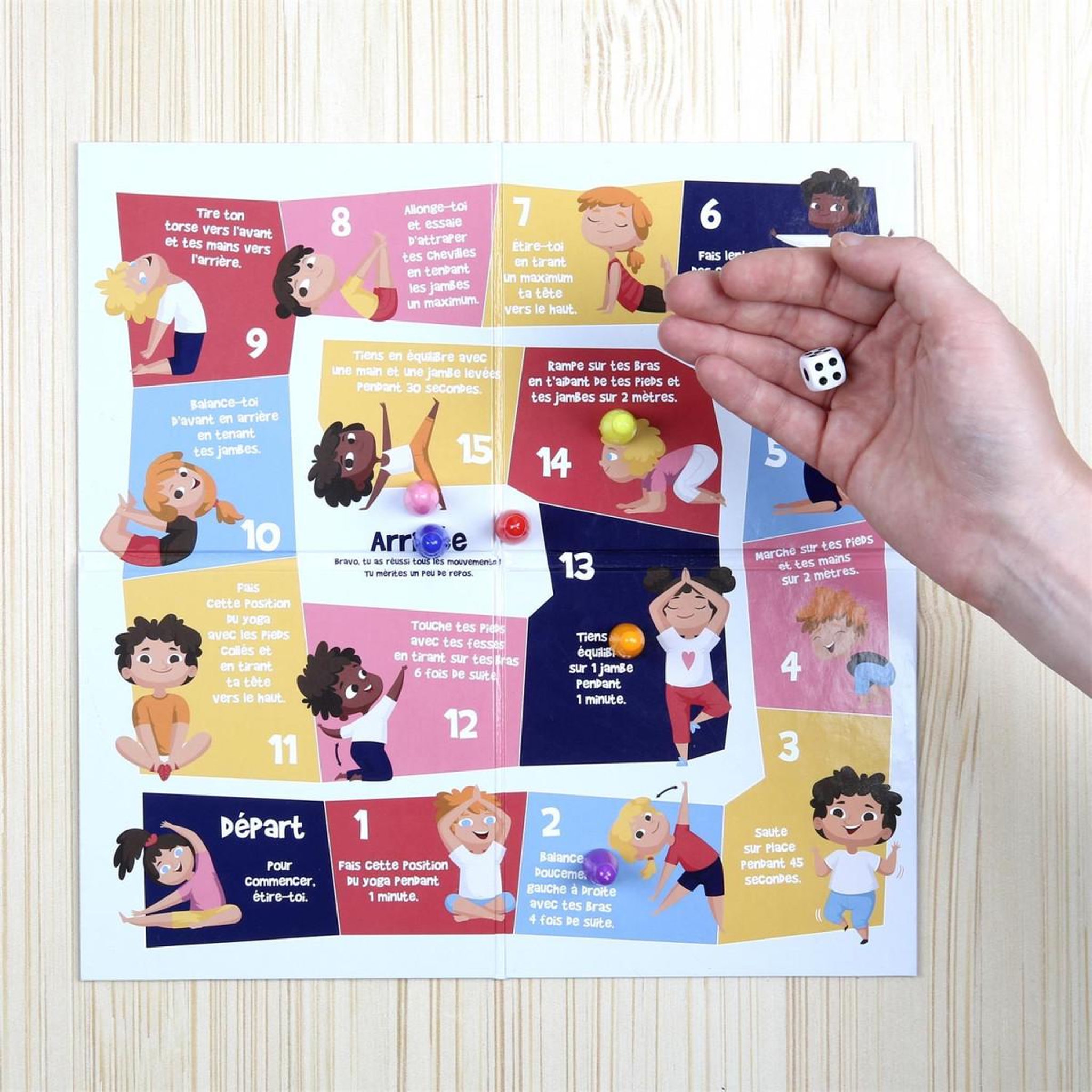 Voir la diapositive 6 : Jeux 2 momes Jeu enfant  les mouvements  28cm multicolore