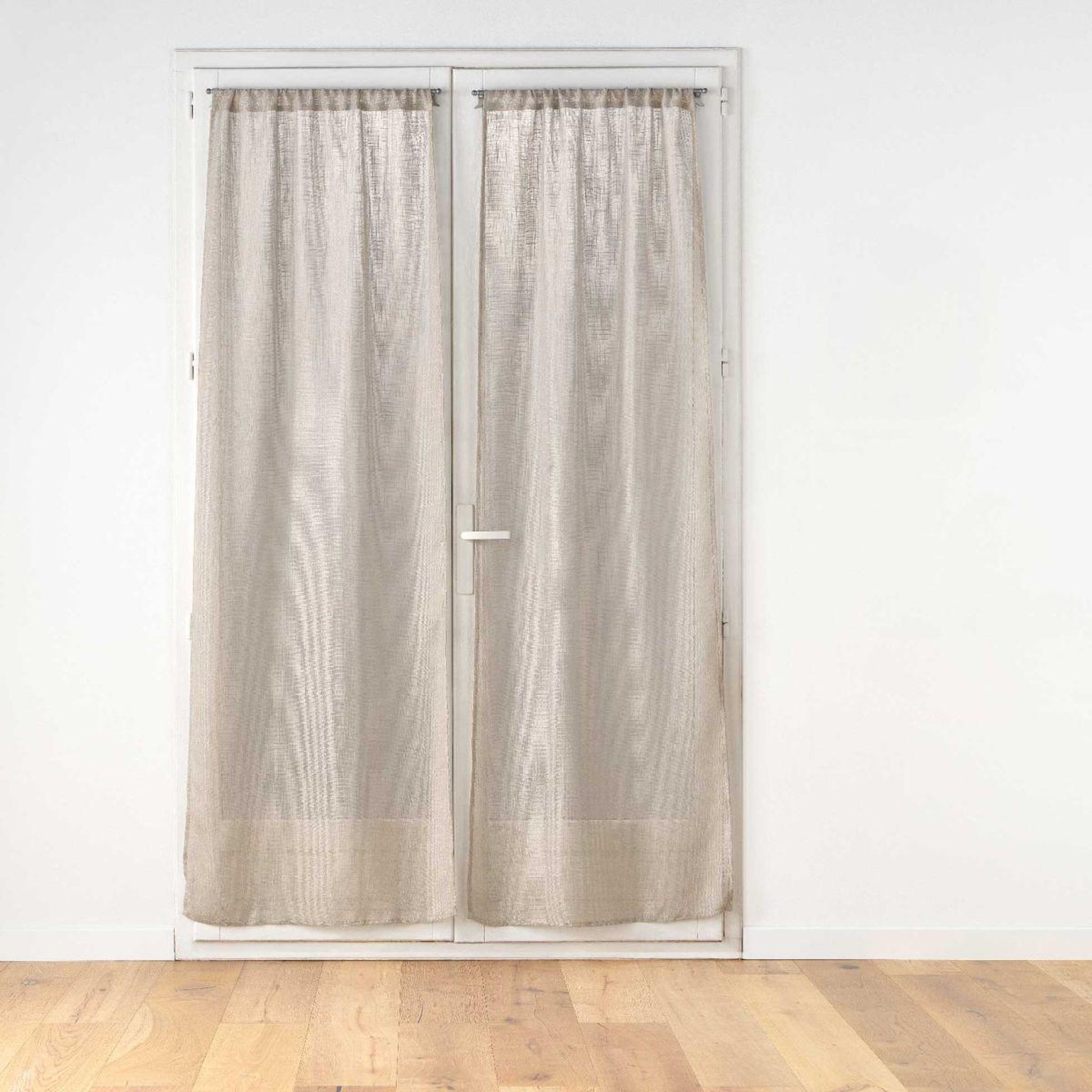 Douceur d'Intérieur Paire de voilages passe-tringle  haltona  70x200cm noisette