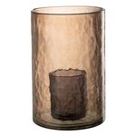 Paris Prix Photophore Double en Verre  Hurricane  30cm Ocre