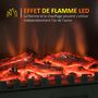 Voir la diapositive 6 : HOMCOM Cheminée électrique poêle style rétro 1000-2000 W simulation flammes LED porte noir