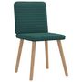 Voir la diapositive 3 : VIDAXL Chaises a manger lot de 4 vert fonce tissu