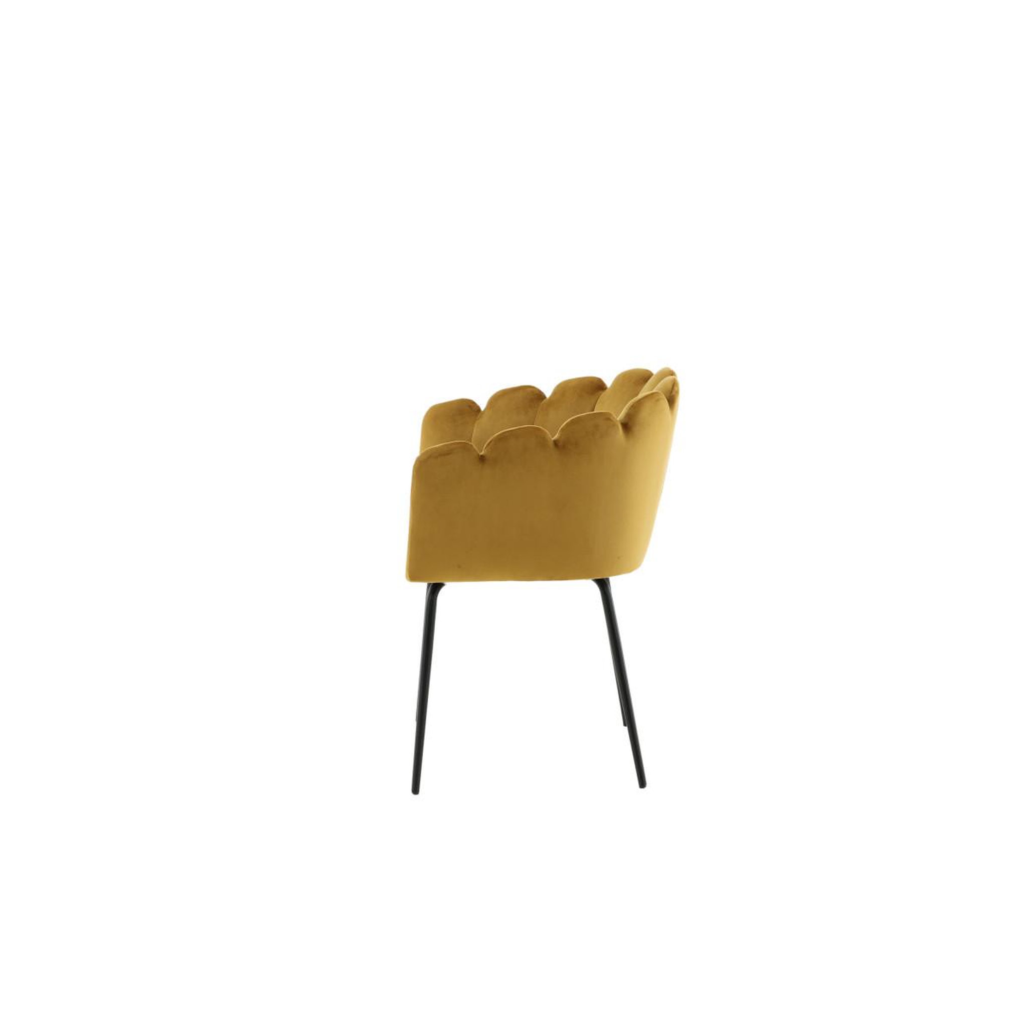 Voir la diapositive 4 : Paris Prix Chaise en velours  limhamn  76cm jaune