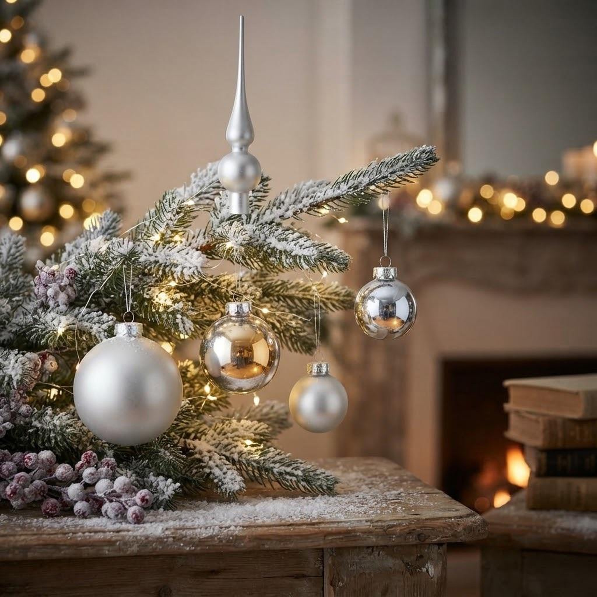 Voir la diapositive 2 : Eden Kit de 19 boules de noel design et moderne