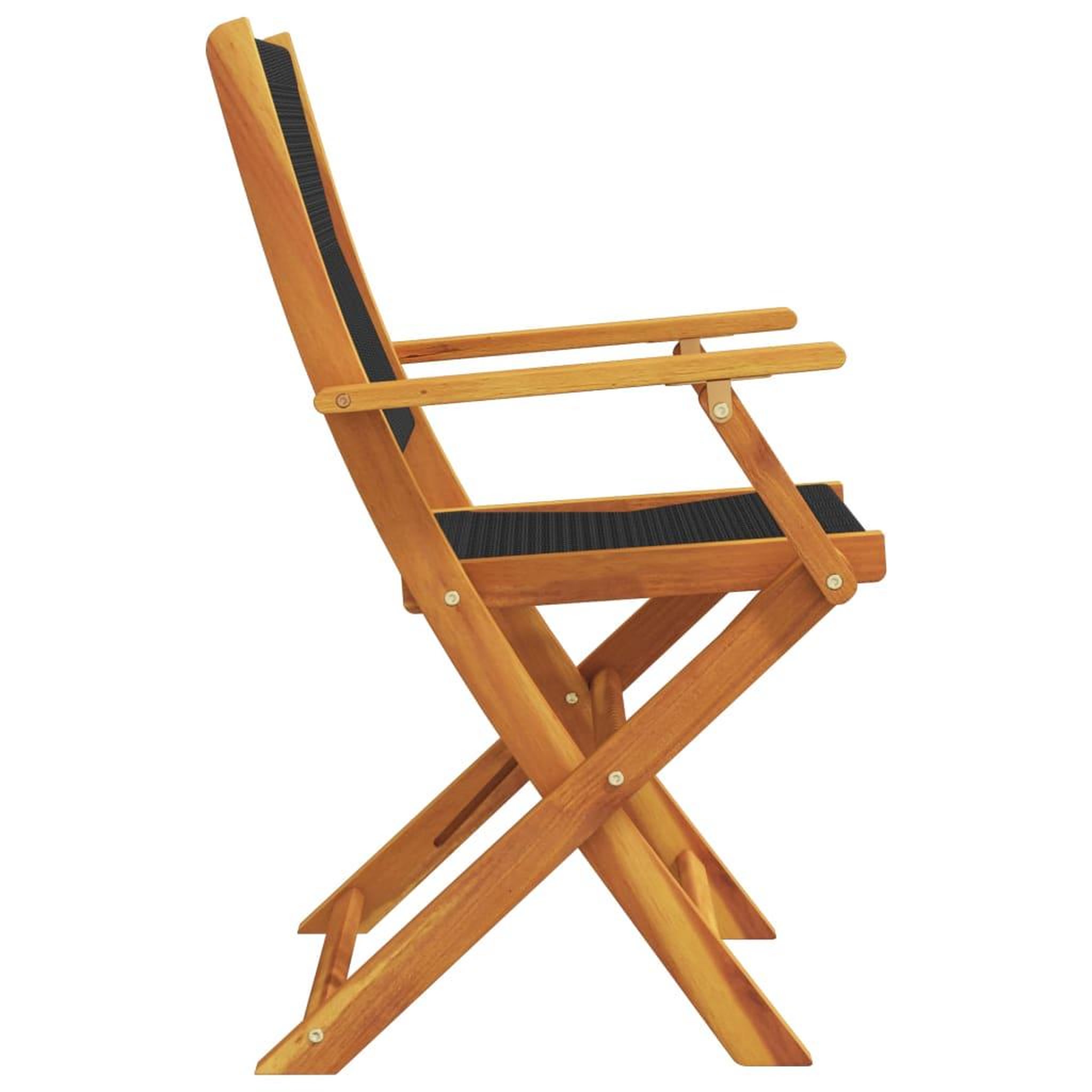 Voir la diapositive 5 : VIDAXL Chaises de jardin pliantes lot de 4 noir bois d'acacia massif