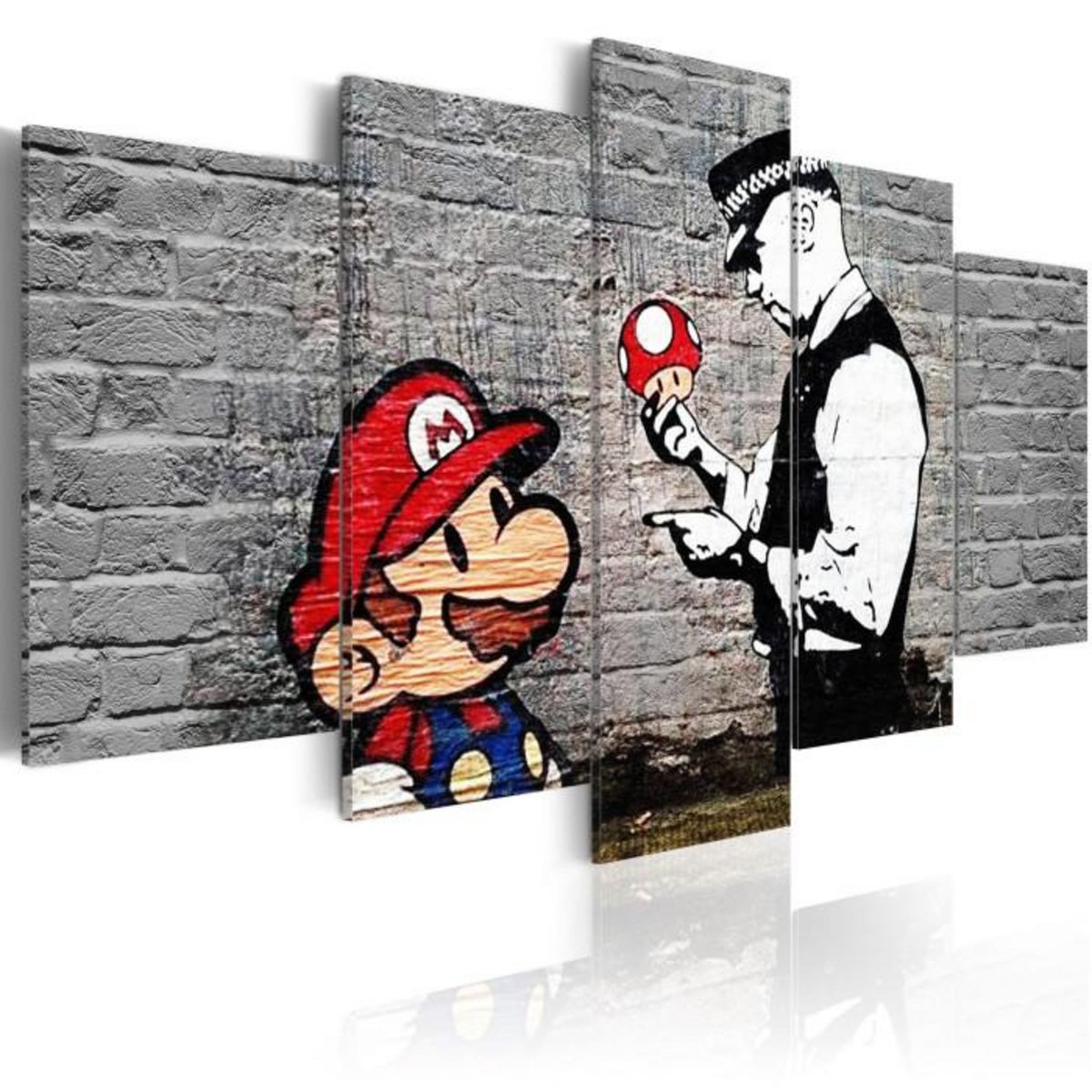 Paris Prix Tableau Imprimé  Super Mario Mushroom Cop - Banksy