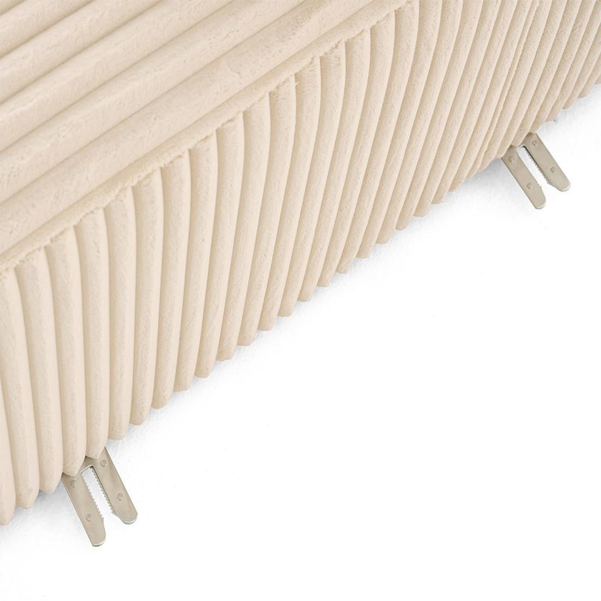 Voir la diapositive 4 : LISA DESIGN Victoire - module d'assise droit en velours côtelé grosses côtes