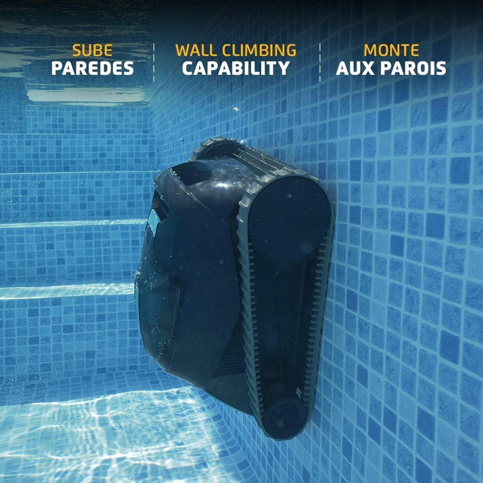 Voir la diapositive 5 : Dolphin Robot electrique de piscine sans fil fond, parois et ligne d'eau - liberty 300