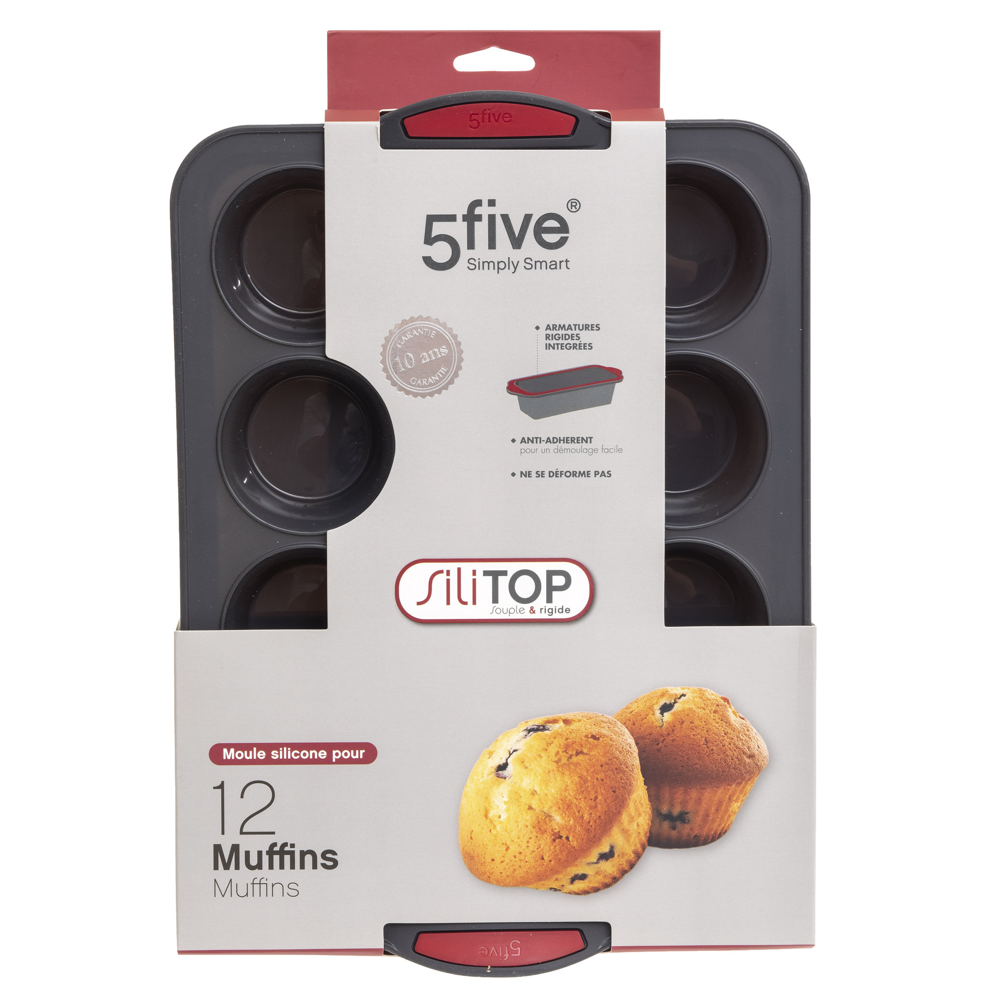 Plaque 12 muffins silicone
