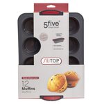 Plaque 12 muffins silicone