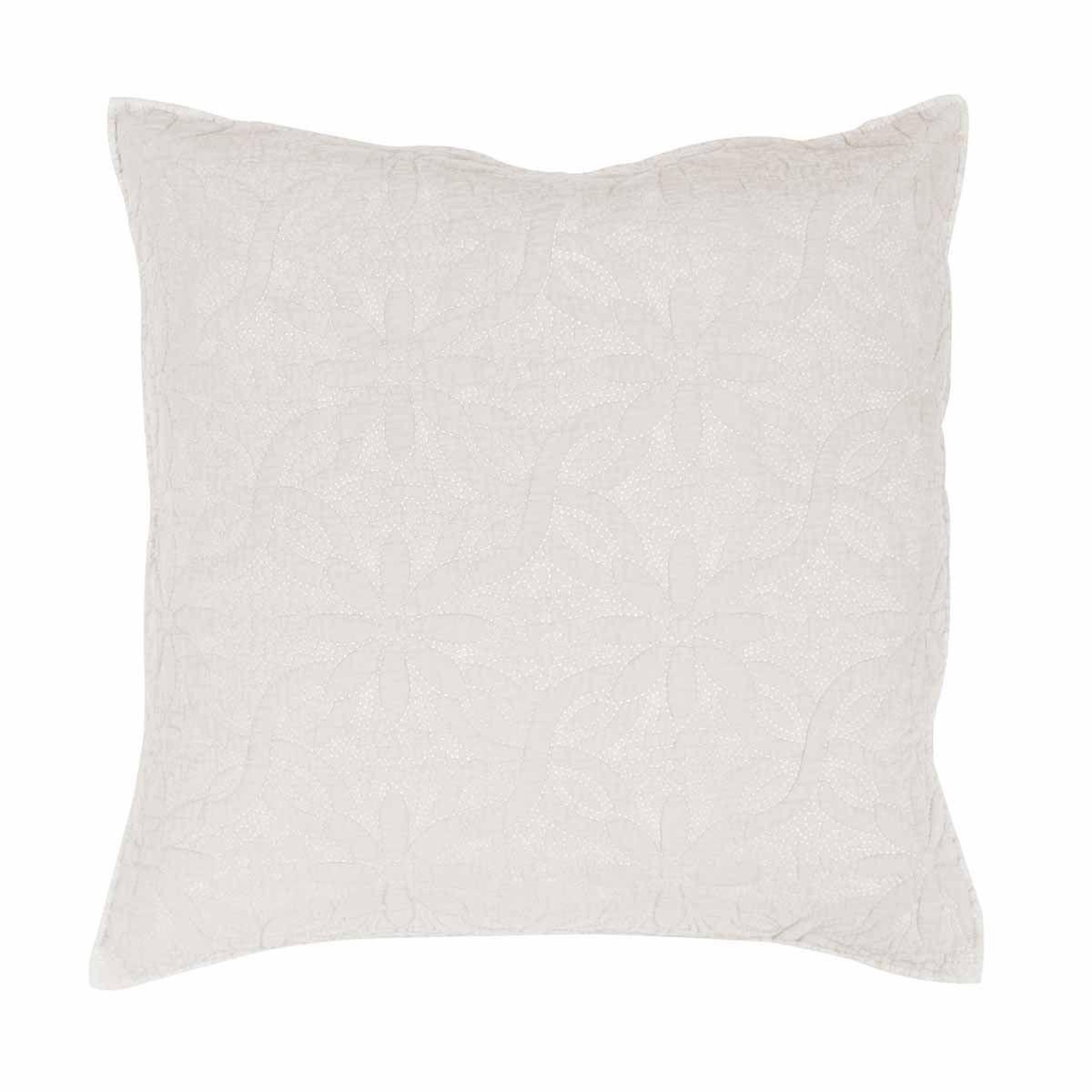 Douceur d'Intérieur Housse de coussin  florette  60x60cm blanc