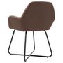 Voir la diapositive 5 : VIDAXL Chaises a manger lot de 6 marron tissu