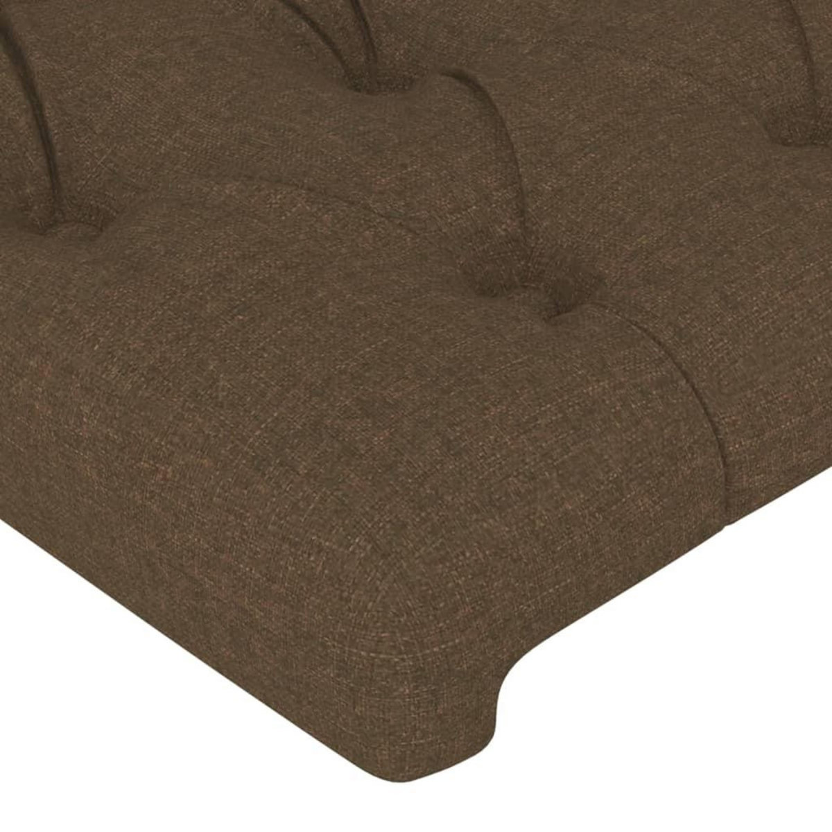 VIDAXL Tete de lit avec oreilles Marron Fonce 203x16x78/88 cm Tissu