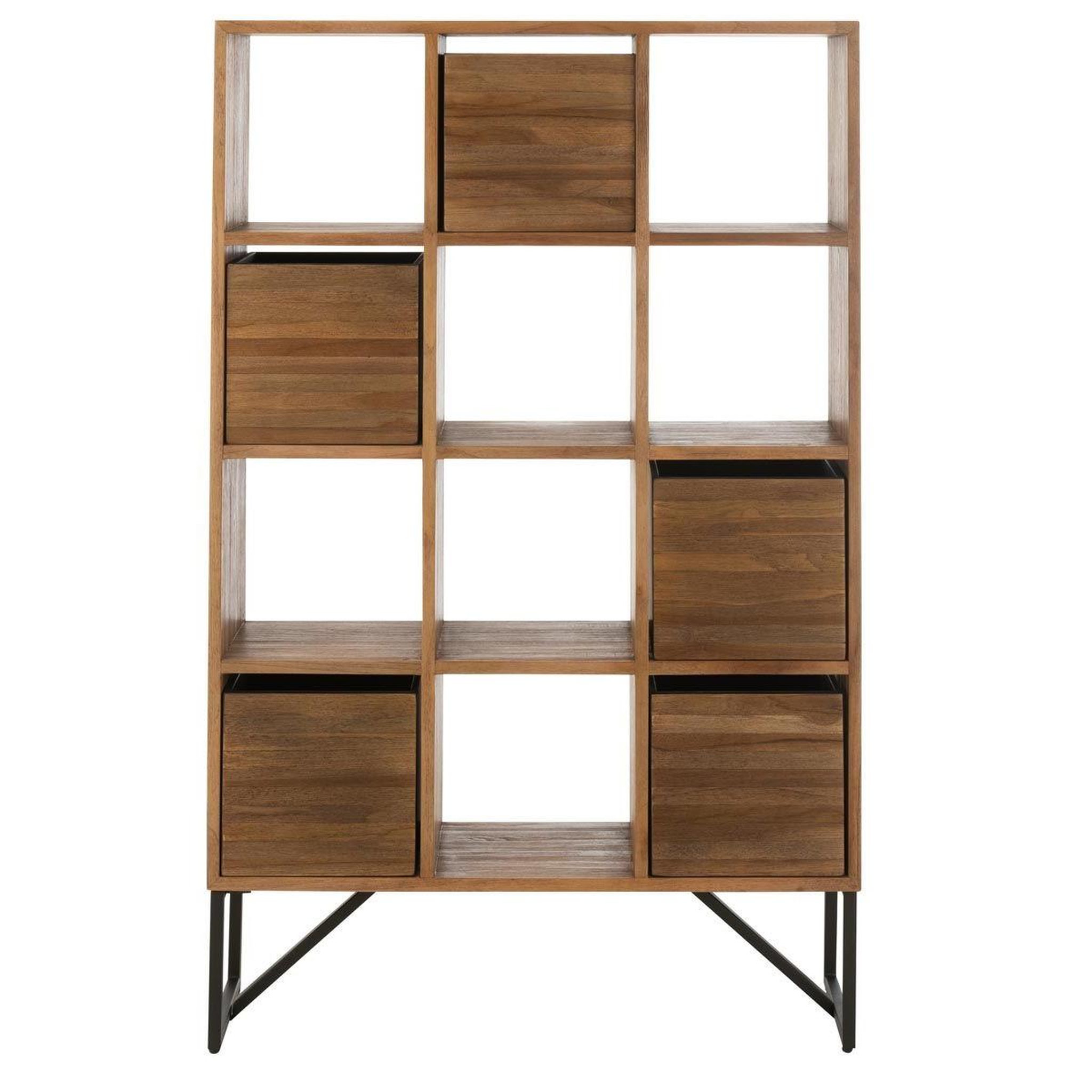 Voir la diapositive 4 : Paris Prix Étagère avec tiroirs en bois  teck  158cm naturel