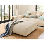 LISA DESIGN Garance - grand pouf modulable - en velours côtelé. Coloris disponibles : Gris, Bleu, Orange, Beige, Vert