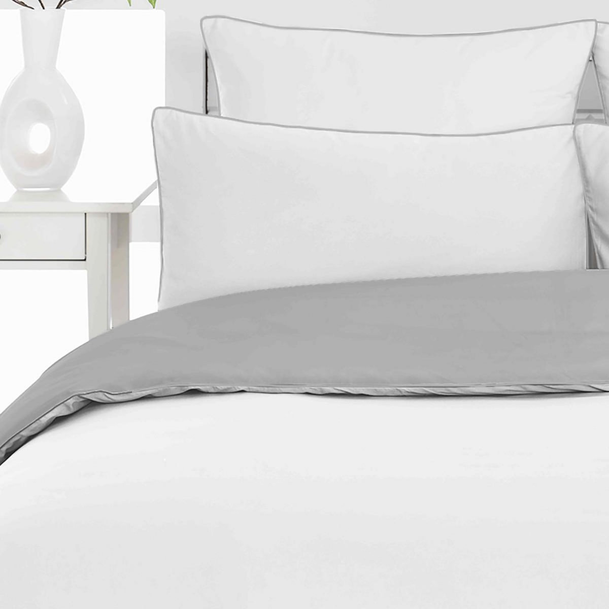 Sensei Maison Lot de 2 taies d'oreiller en percale de coton SOFT PERCALE
