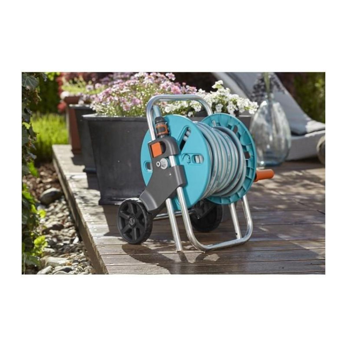 Gardena Dévidoir d'arrosage sur roues Aquaroll S - équipé non monté