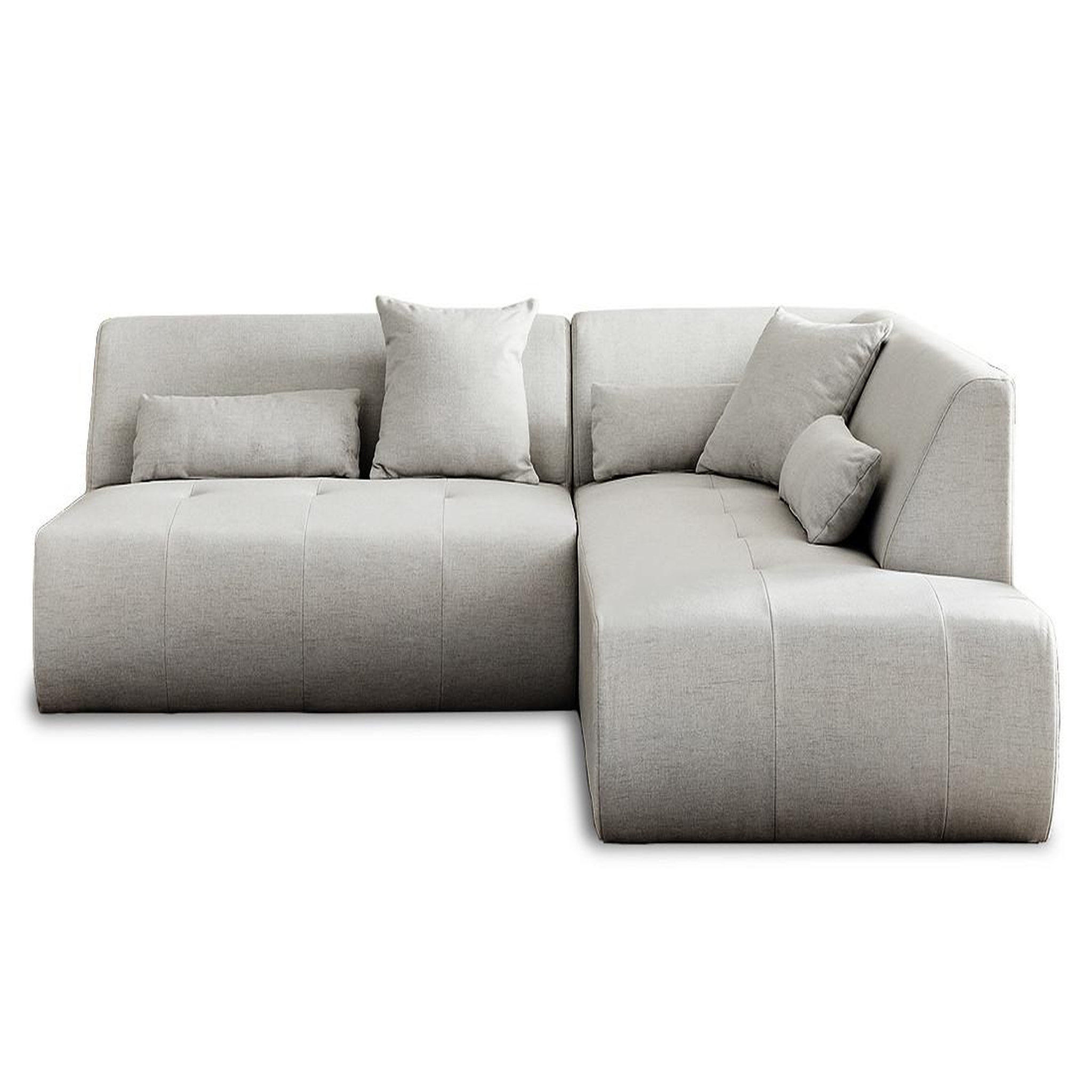 Voir la diapositive 1 : BEST MOBILIER Onyx - canapé modulable d'angle droit 5 places - en tissu