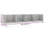 Voir la diapositive 6 : VIDAXL Etagere murale a CD Gris beton 100x18x18 cm Bois d'ingenierie