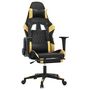 Voir la diapositive 2 : VIDAXL Chaise de jeu de massage avec repose-pied Noir&Dore Similicuir