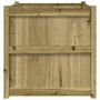 Voir la diapositive 5 : VIDAXL Jardiniere d'exterieur 70x70x70 cm bois de pin impregne