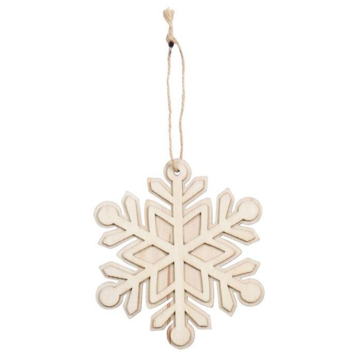 Paris Prix Sujet en Bois à Décorer  Flocon  12cm Naturel