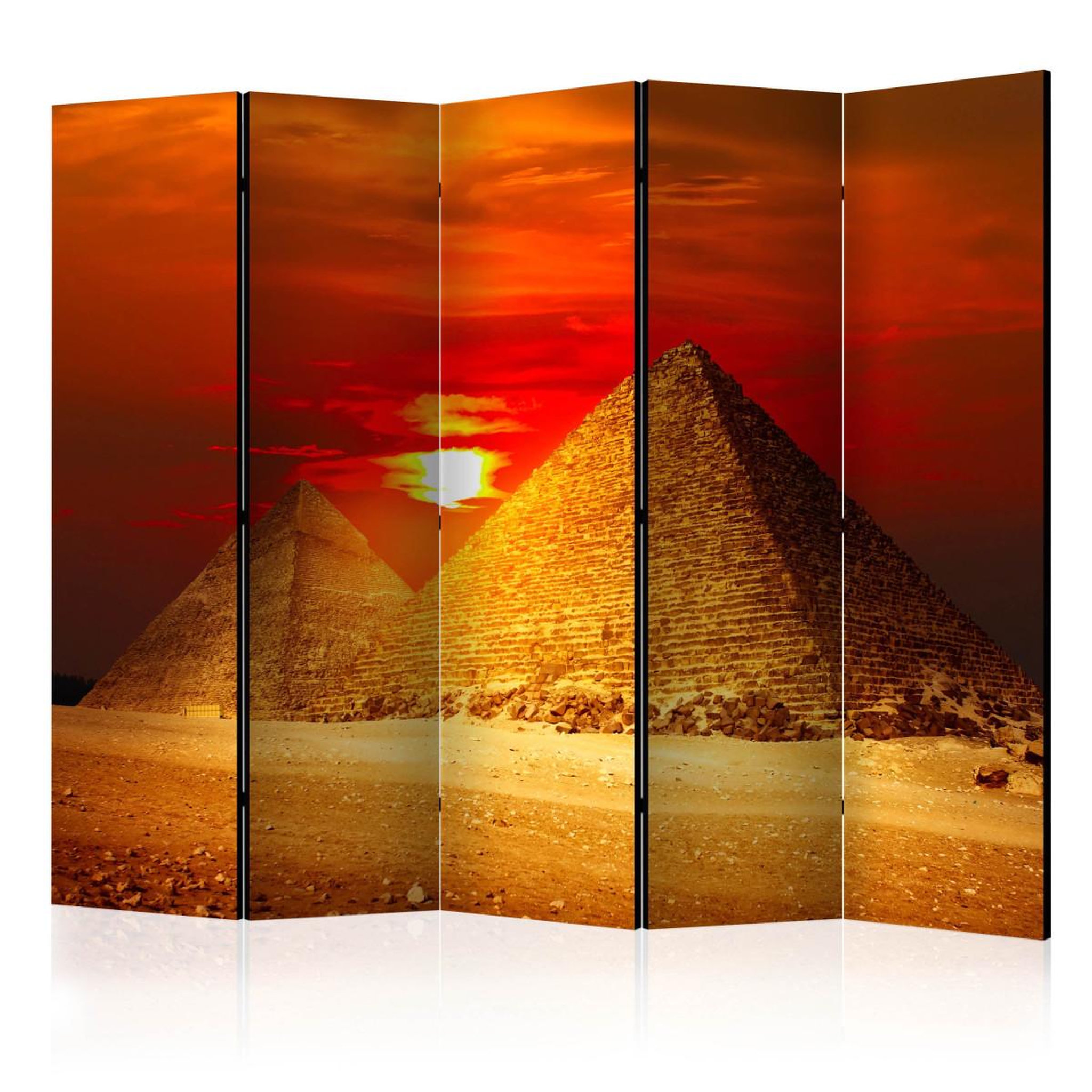 Paris Prix Paravent 5 volets  the giza necropolis sunset  172x225cm