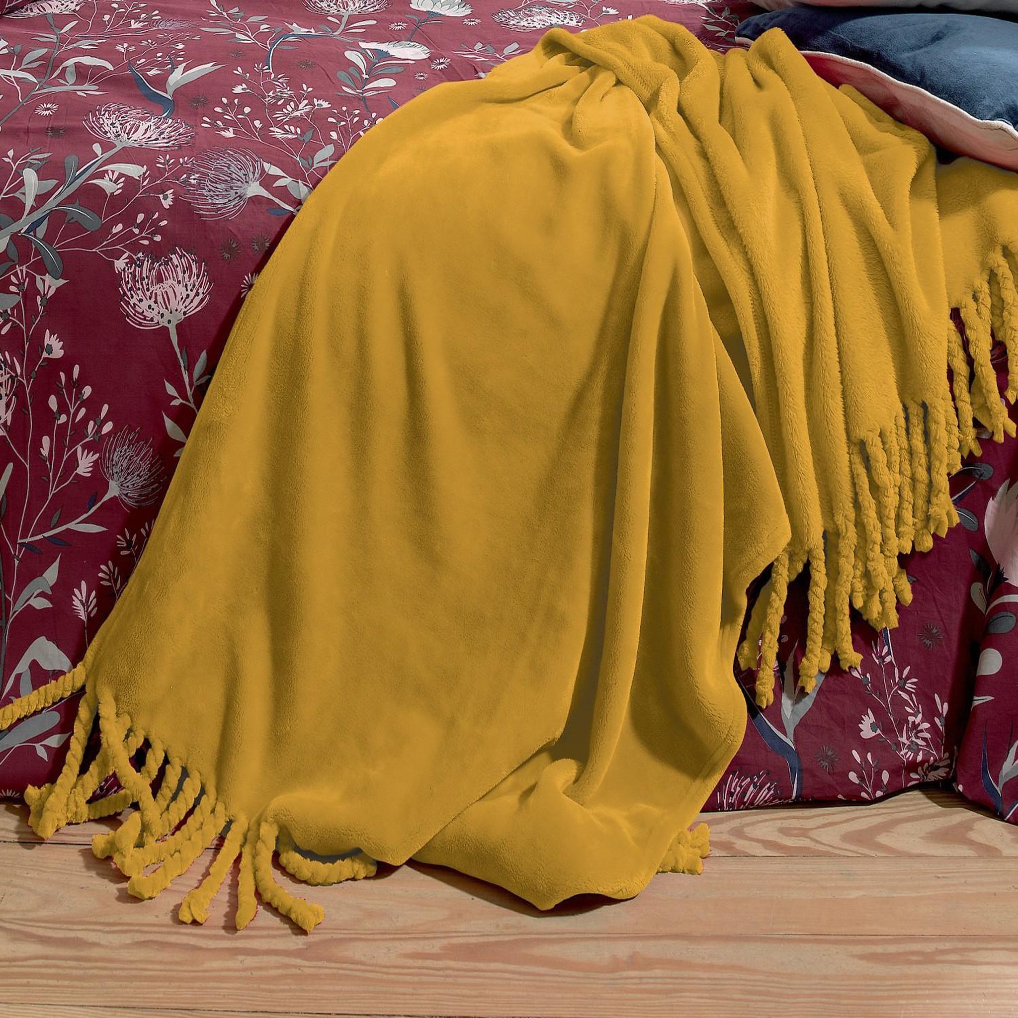 Voir la diapositive 1 : Les Ateliers du Linge Plaid 100%polyester