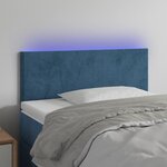 VIDAXL Tete de lit a LED Bleu fonce 90x5x78/88 cm Velours